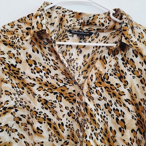 💕 Club Z Collection Cheetah Animal Print Top Size 2X - Picture 6 of 16